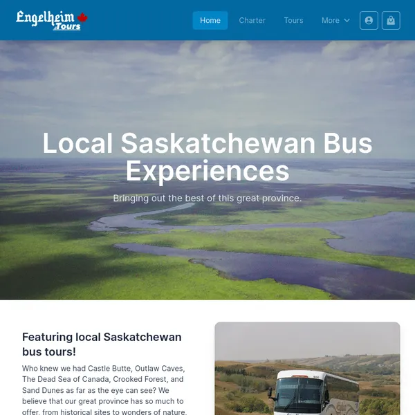 engelheimtours.ca website screenshot landing page